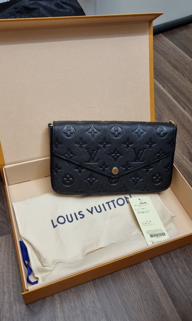 Louis Vuitton Empreinte Pochette Felicie Chain Wallet Noir