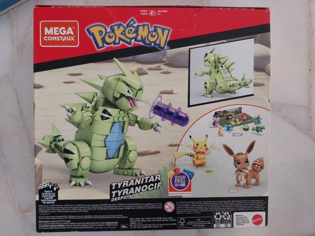 ​MEGA Pokémon Tyranitar building set with 396 compatible bricks and pieces,  toy gift set