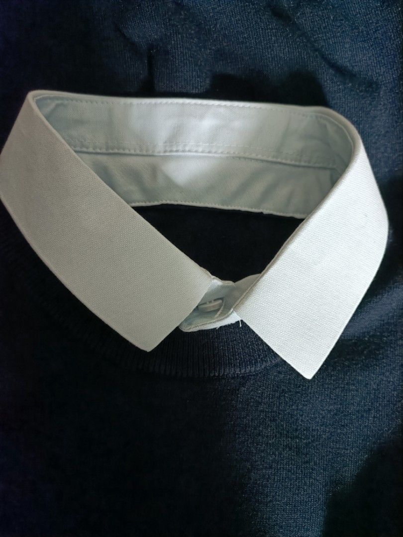 Fake shirt under discount sweater