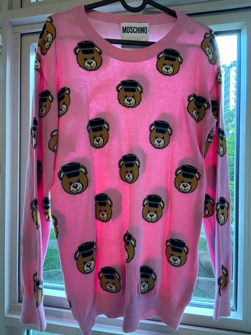 Moschino pink sweater new arrivals