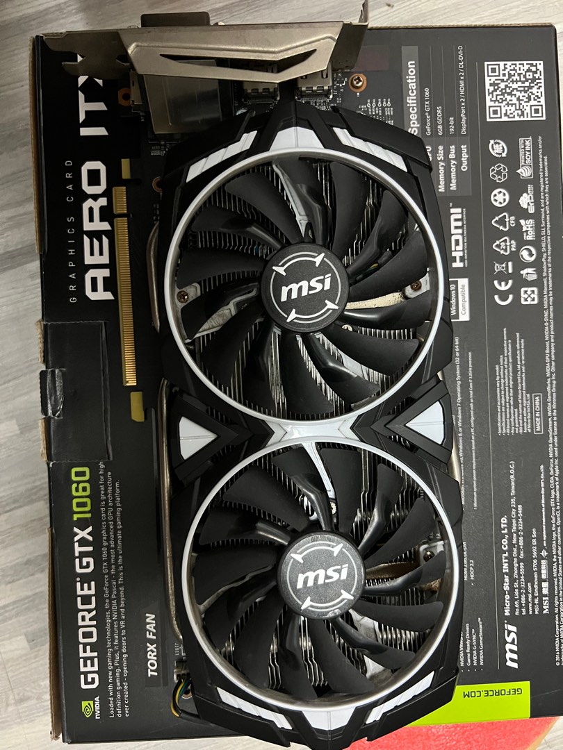 Armor Driver Nvidia 1060 6gb MSI Geforce GTX 1060 Armor 6G/3G OCV1