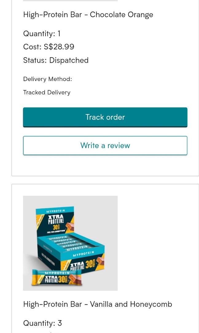 MyProtein XTRA protein bars, Health & Nutrition, Health Supplements