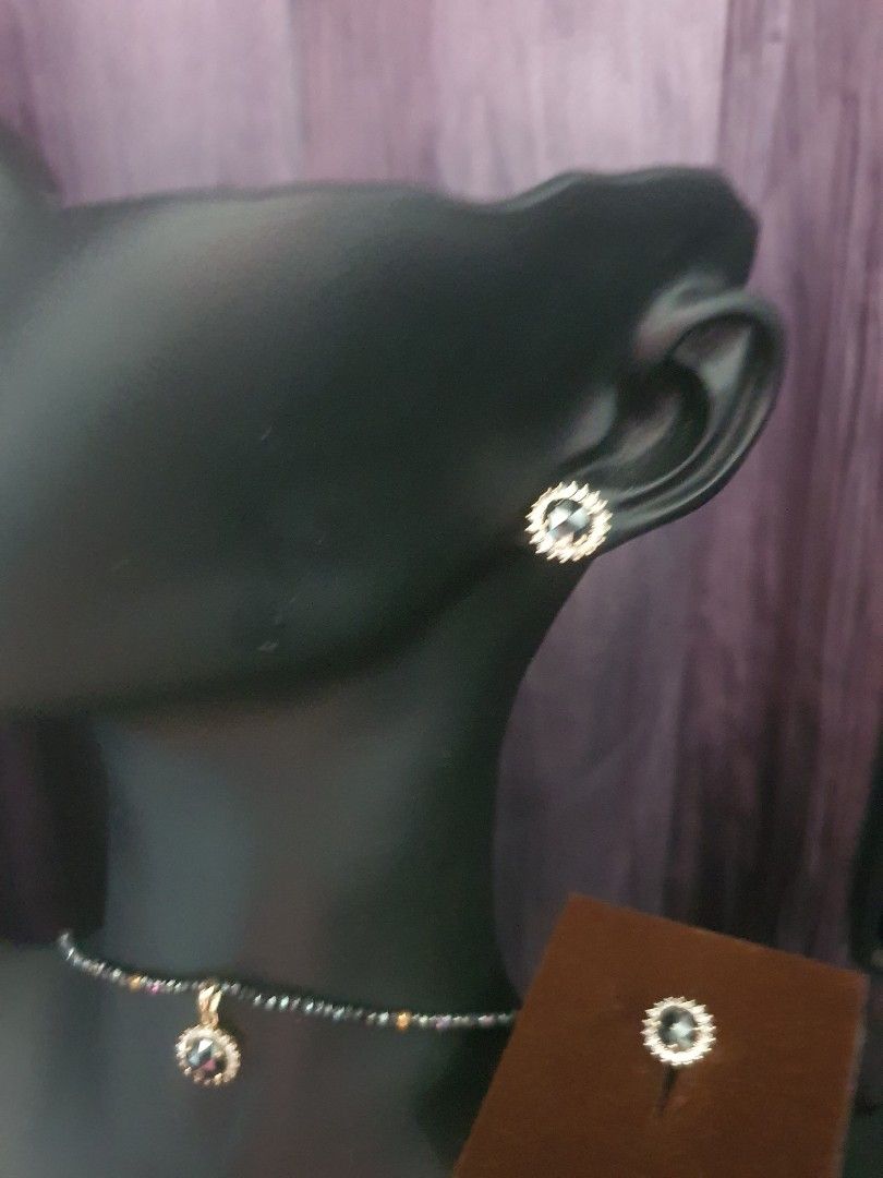 Real black earrings on sale