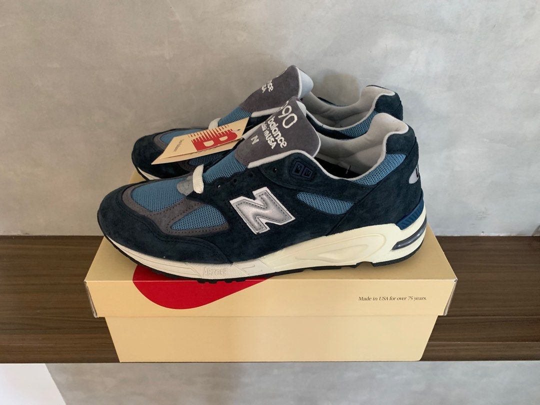 New Balance 990v2 Teddy Santis Navy Castlerock, Men's Fashion