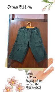 NEW! Celana Jeans Santai Hijau Stretch