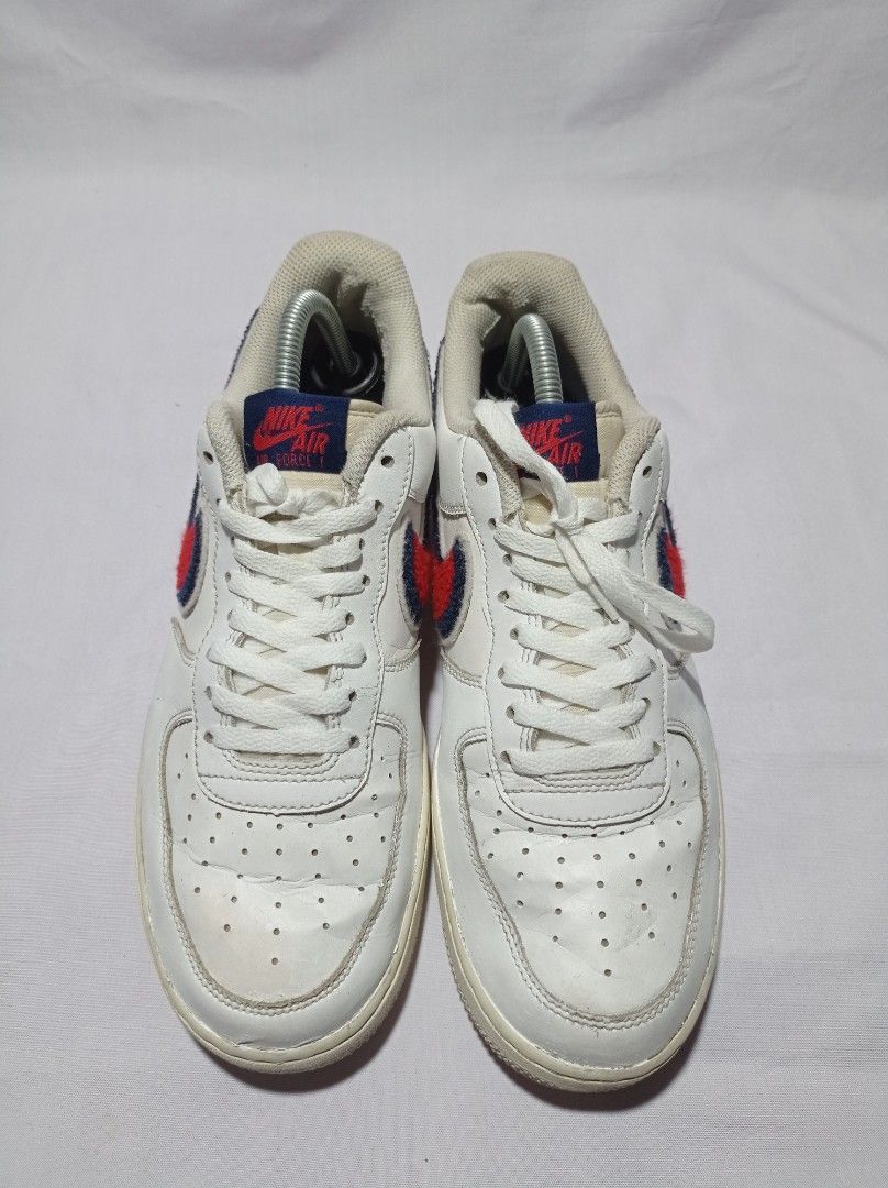 nike air force 1 low 3d chenille swoosh white red blue