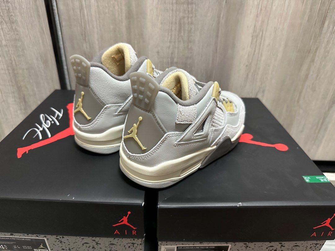 Nike AJ4 Air Jordan 4 SE Retro Craft 灰色女裝(有門市單據), 女裝
