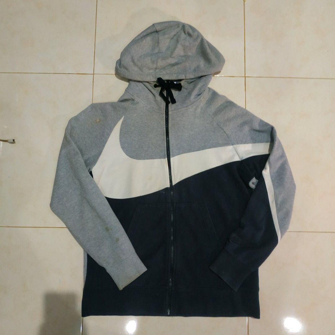 Nike big swoosh zip hoodie 2025