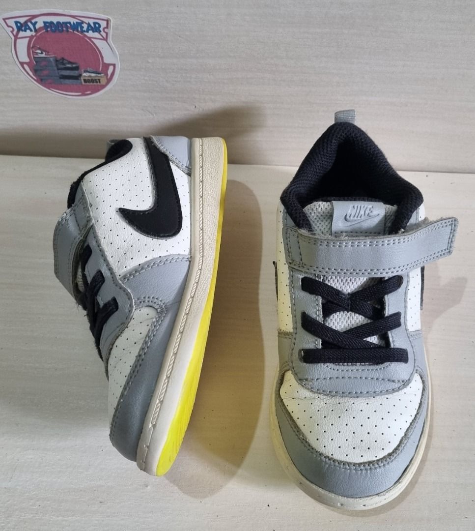 Nike Court Borough Low Grey White Black 870029 104 Bayi Anak