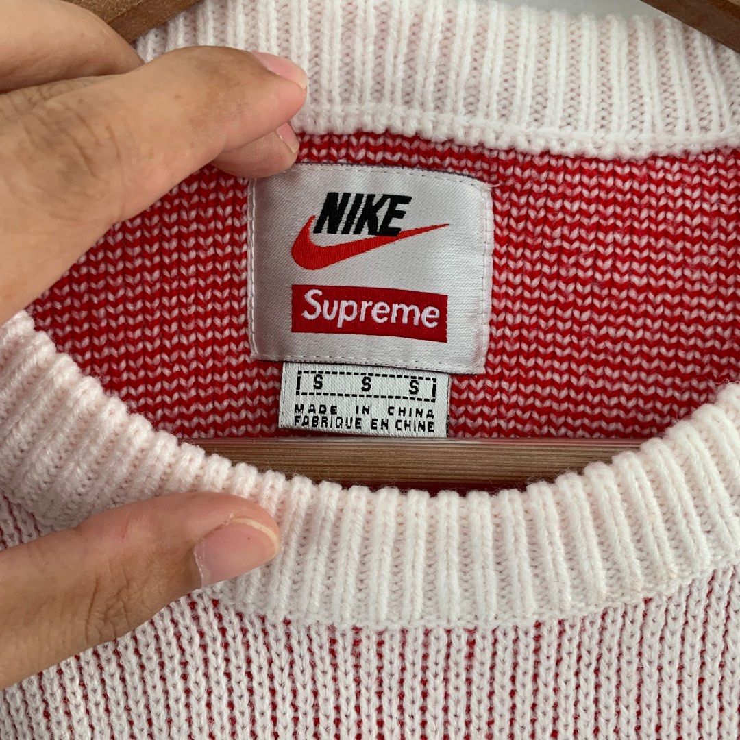 Supreme nike knit sweater 2025