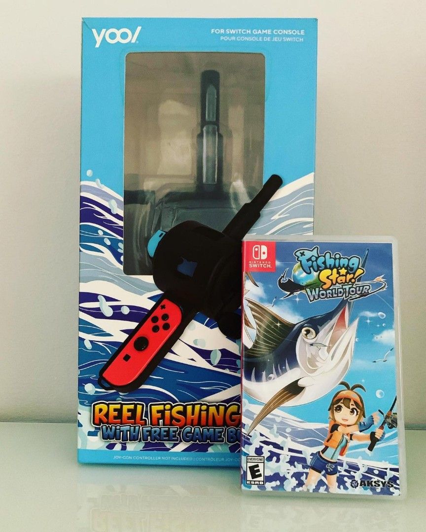 Nintendo Switch Games Fishing Star World Tour Bundle With Reel Fishing Rod