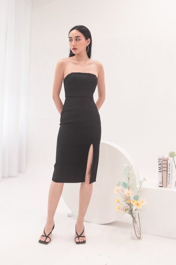 Panel Tube Dress in Black BNWT UK 8 Women s Fashion Dresses