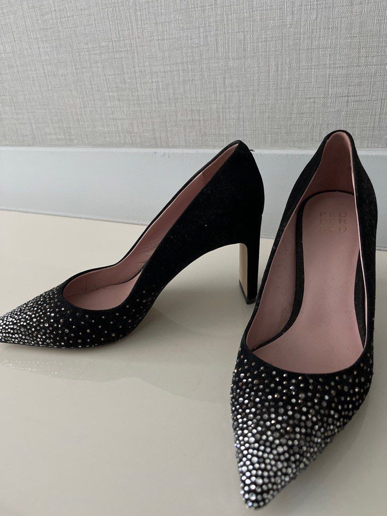 Red and sales black pumps