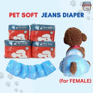 Pet Soft Female Dog Jeans Diaper / Female Dog Diapers
