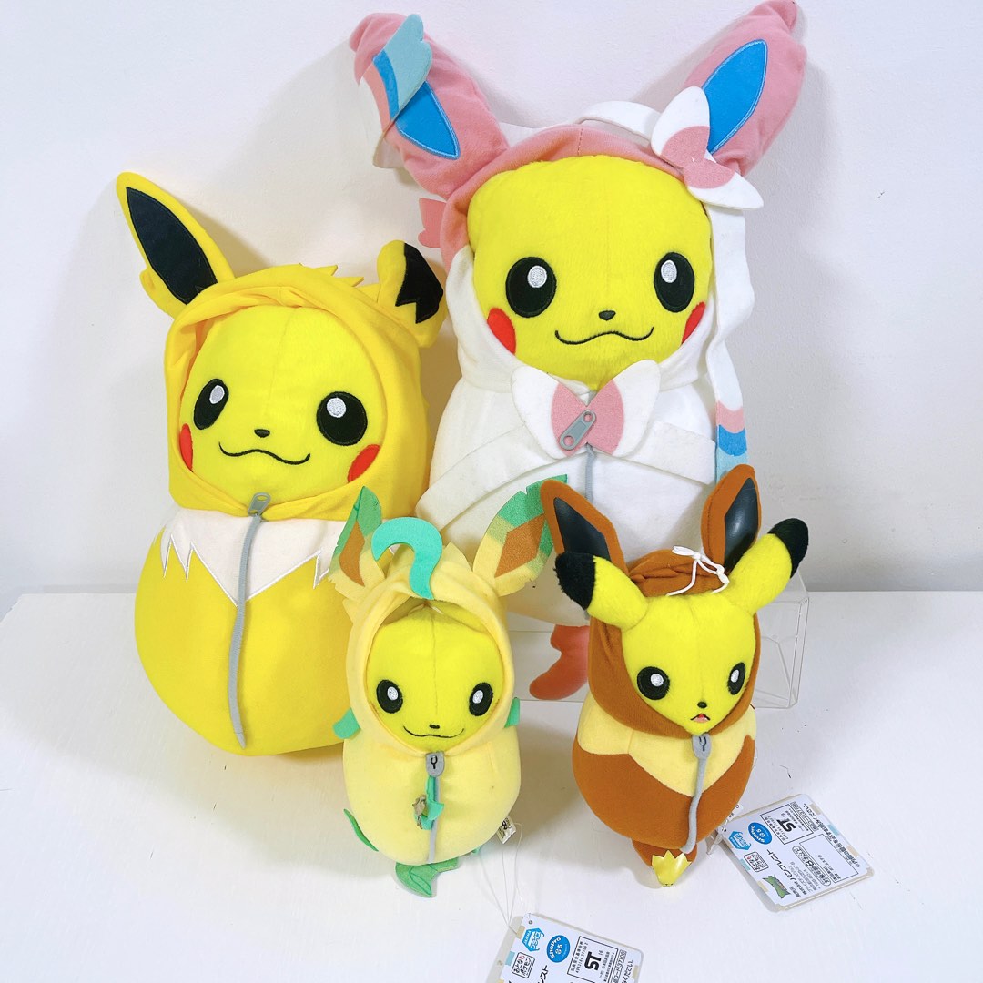 Pikachu with eevee hoodie plush hotsell