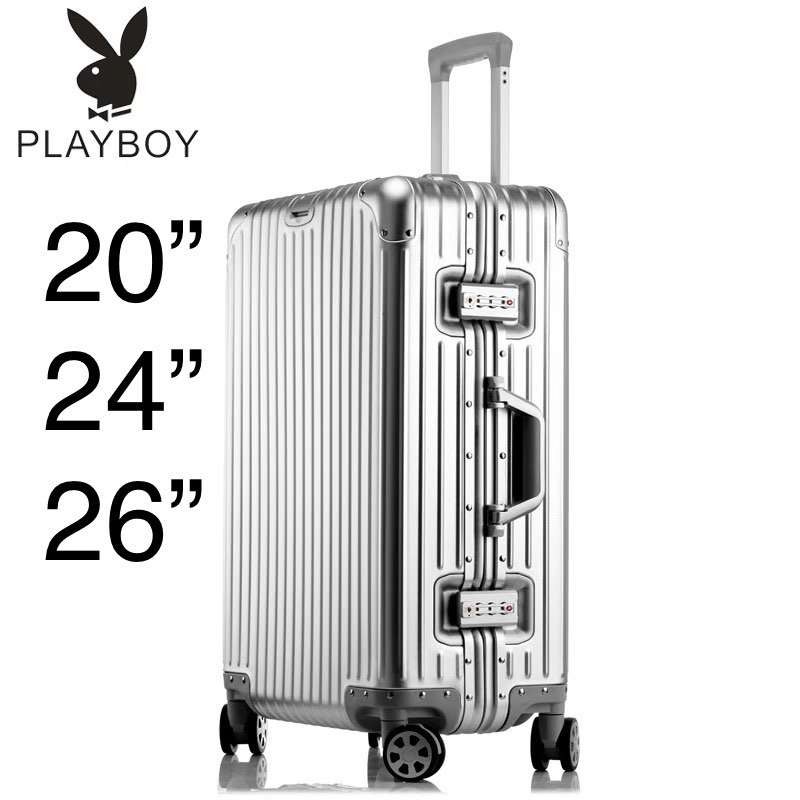 PLAYBOY aluminum luggage 20 24 26 7 days delivery