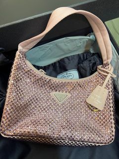Prada Satin Crystal Mini-Bag Celeste
