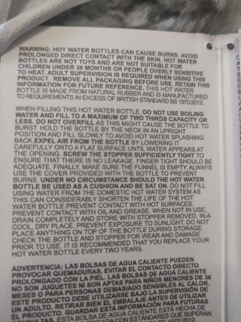 Primark Hot Water Bottle, Hobbies & Toys, Travel, Travel Essentials