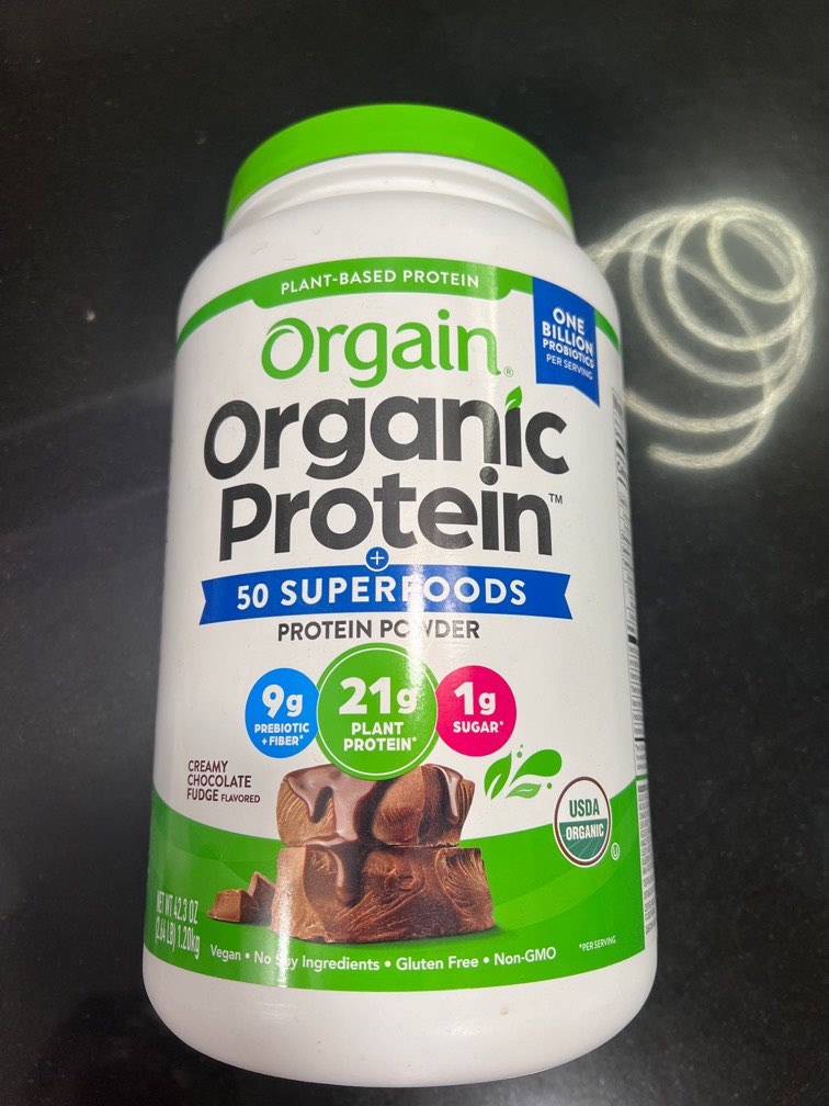 Protein powder shake plantbased superfoods organic, Health & Nutrition