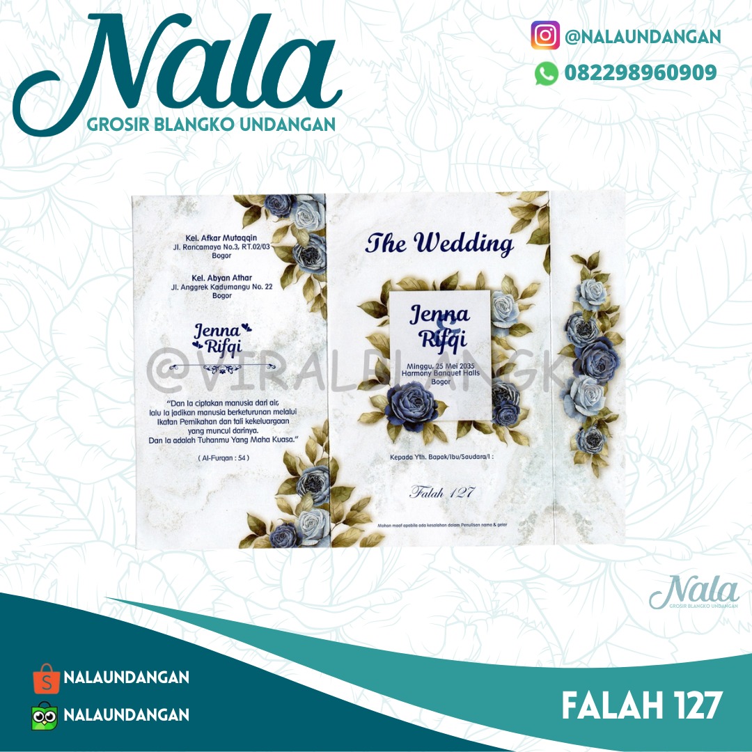 Pusat Grosir Blangko Undangan Falah 127 082298960909 Nala Undangan Undangan Murah Buku And Alat 8148