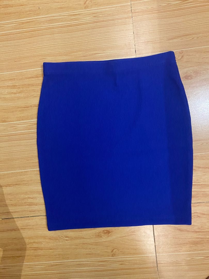 Busy Clothing Womens Royal Blue Pencil Skirt