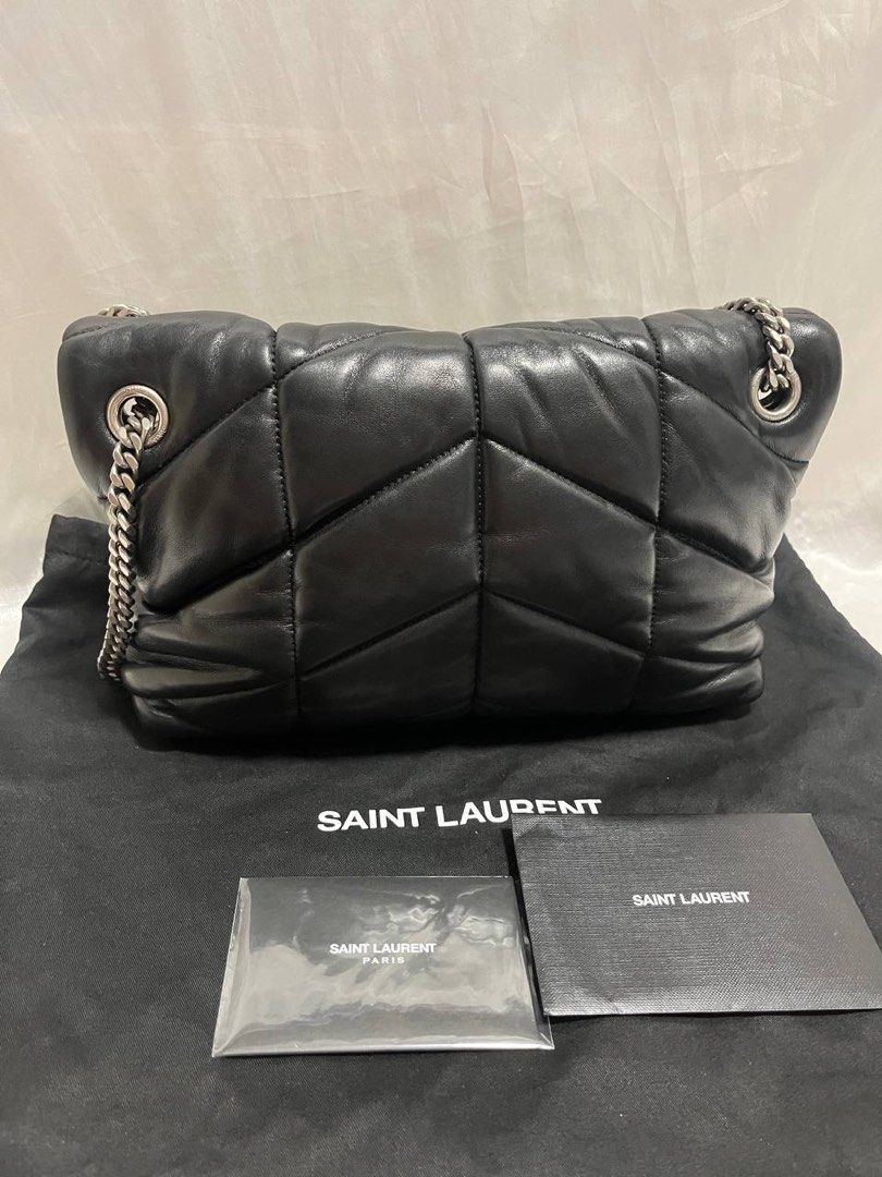 Saint Laurent, Bags, Auth Ysl Small Lou Puffer Pouch