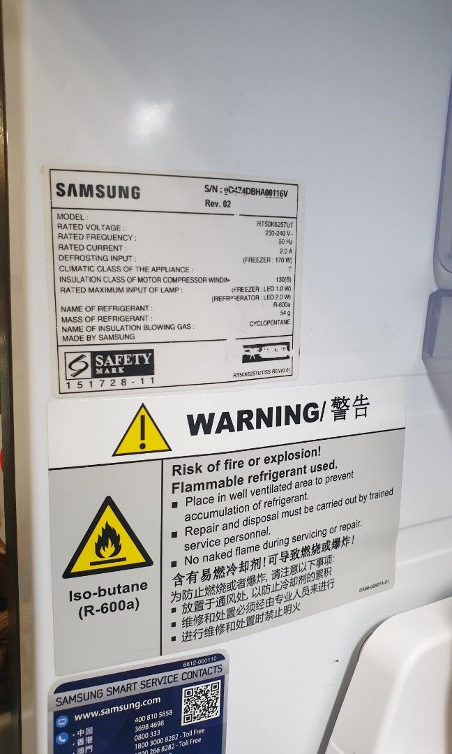 Samsung Twin Cooling Fridge RT50K6257auat, TV & Home Appliances