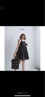 scomfy black linen dress