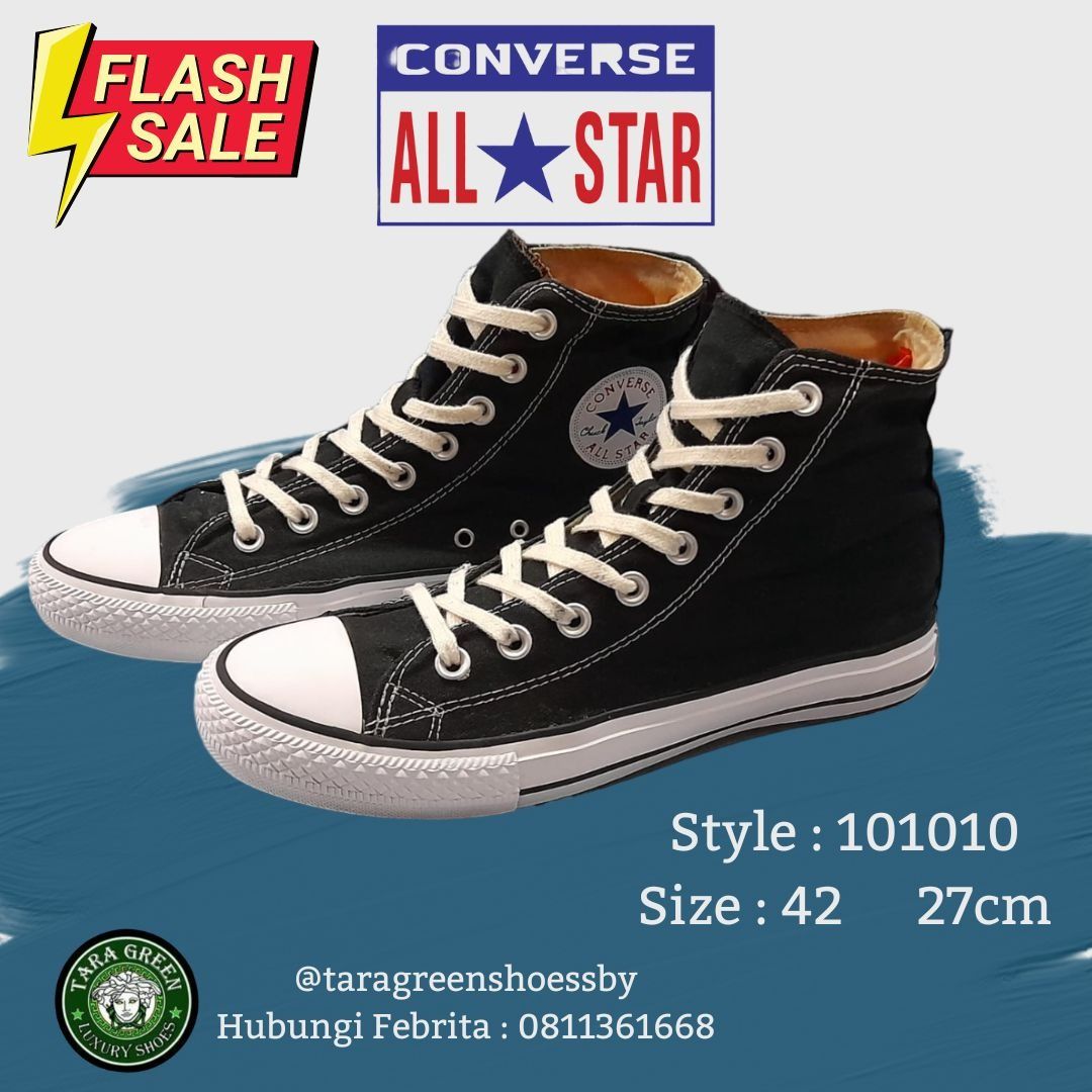 Sepatu Converse Chuck Taylor 70s High 101010 Black Size 42