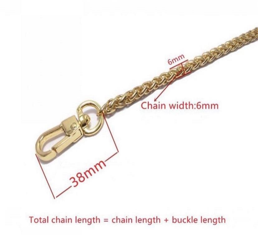 Gold Clasp Bag Accessories DIY Purse Replacement Handles Women Bag Straps  Handbag Hardware Bag Extender Chain Pearl Bead GOLD 