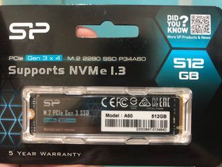 Silicon Power NVME SSD 512Gb