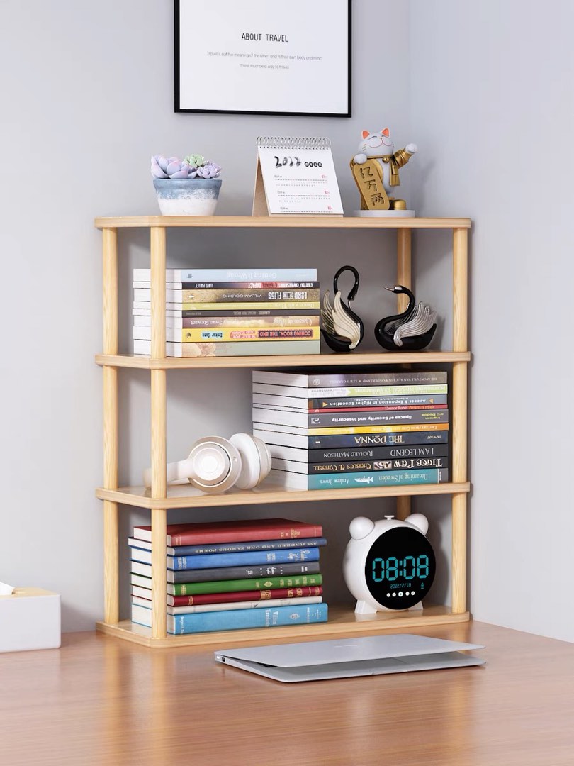 Small table shelves wood Display, Furniture & Home Living, Furniture