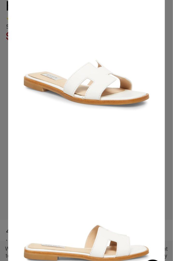 hadyn white leather sandals