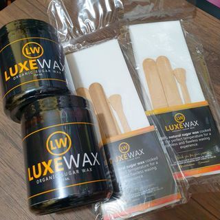 SUGAR LUXE WAX WITH Strip and applicator Organic sugar wax