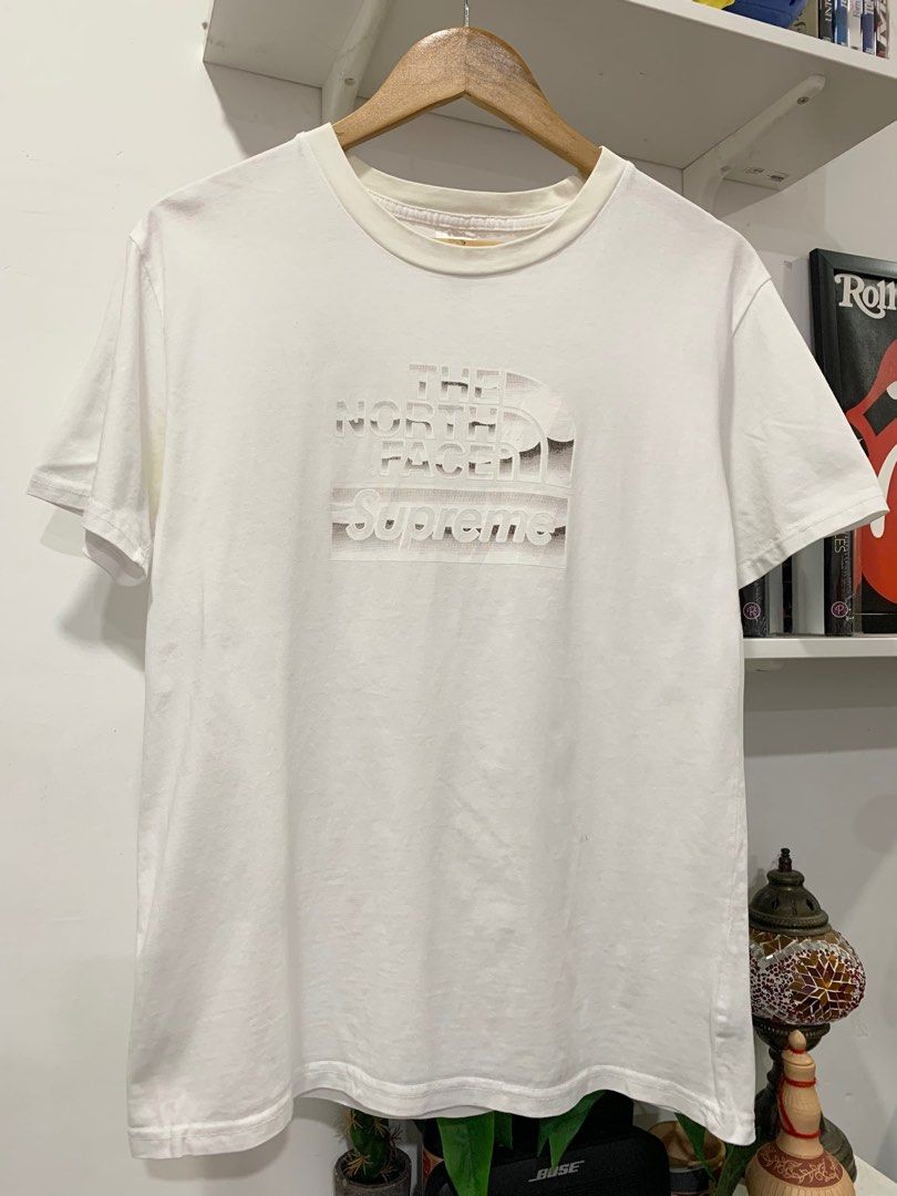 Supreme north face best sale metallic tee