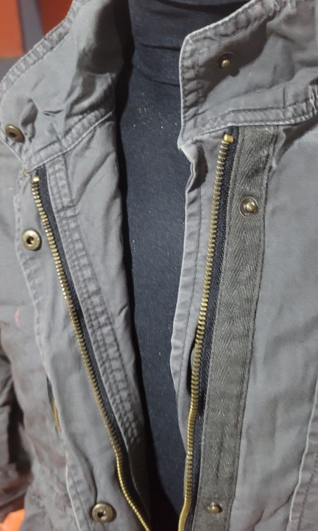 THE RYAN GREY ARMY JACKET, Women's Fashion, Tops, Other Tops on Carousell