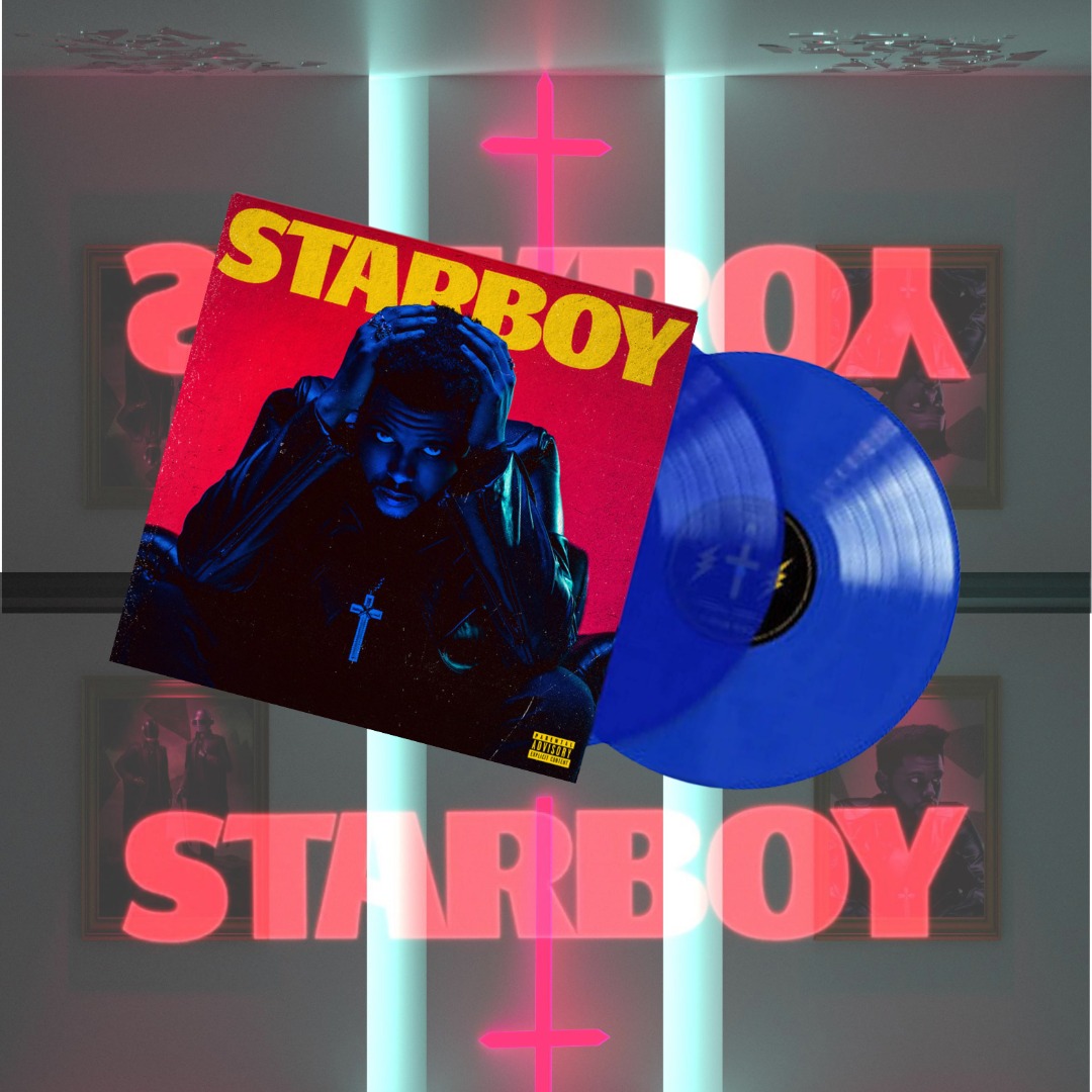 [TRANSLUCENT BLUE/RED] STARBOY VINYL RECORD WEEKND VINYL RECORD