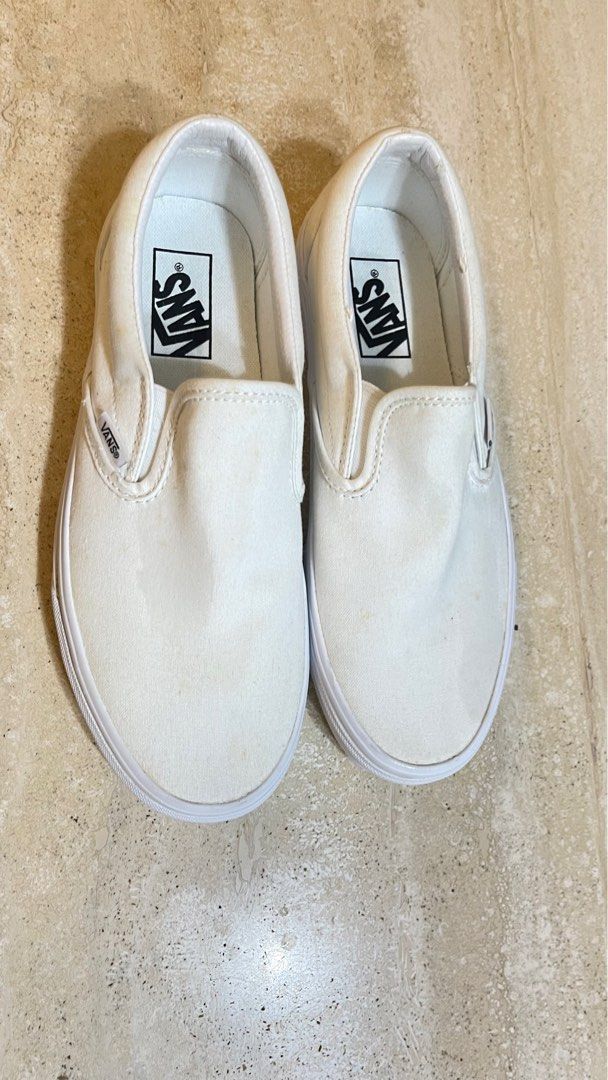All white shoes vans shop