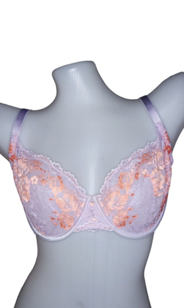 Victoria's Secret Unlined Demi Bra Lavender Purple & Orange (Size