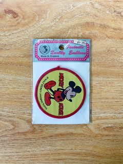(Vintage) Mickey Mouse - Fantastic Quality Emblems - Character Patch - Walt Disney Productions (SEALED)