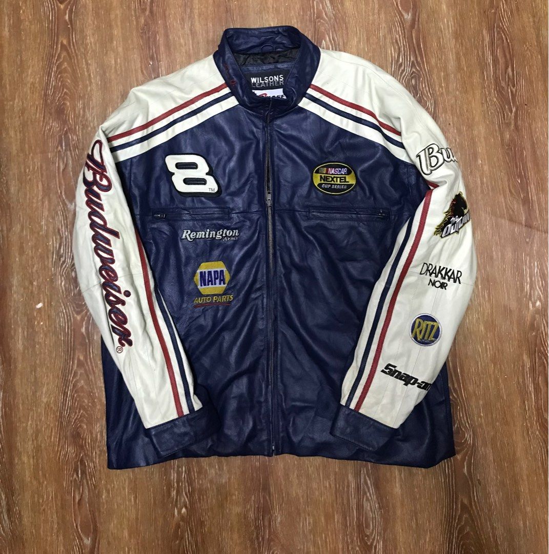 Leather nascar on sale jacket