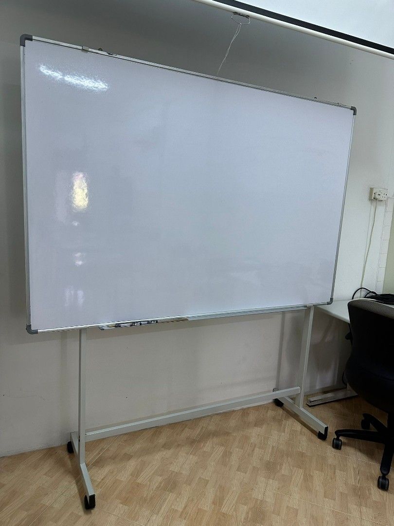 LARGE 180x120cm Projector Whiteboard Standing White Board w