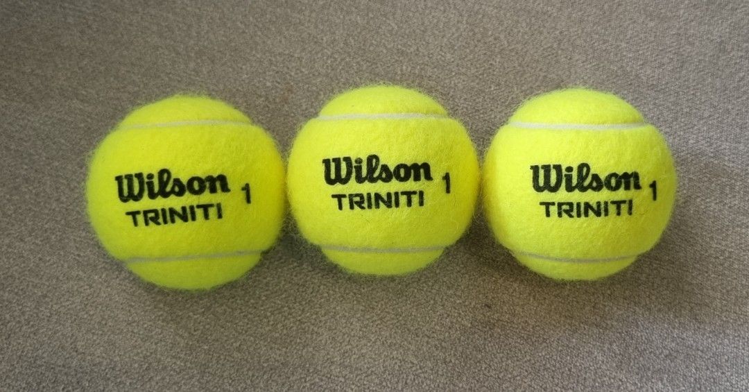 Wilson Triniti Tennis Balls, Sports Equipment, Sports & Games, Racket