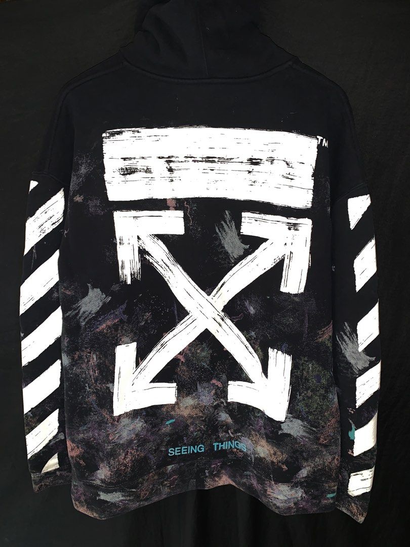Off white diagonal galaxy hoodie hot sale