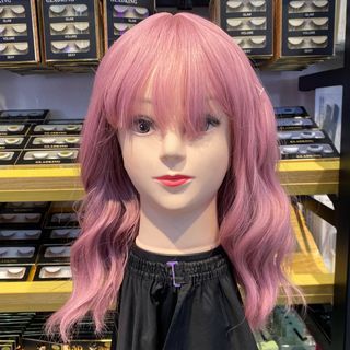 YG-5 SHT608# Short Wig Sakura Pink Curly 66791201
