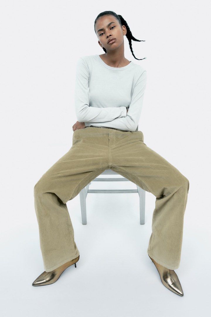 Corduroy pants zara hotsell