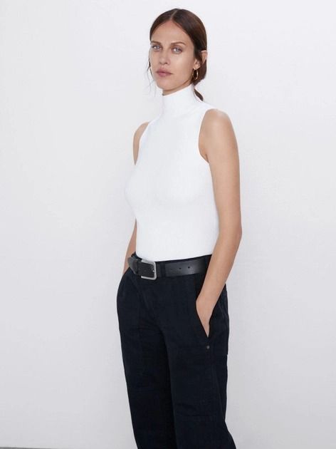 Zara soft touch high neck top Clearance