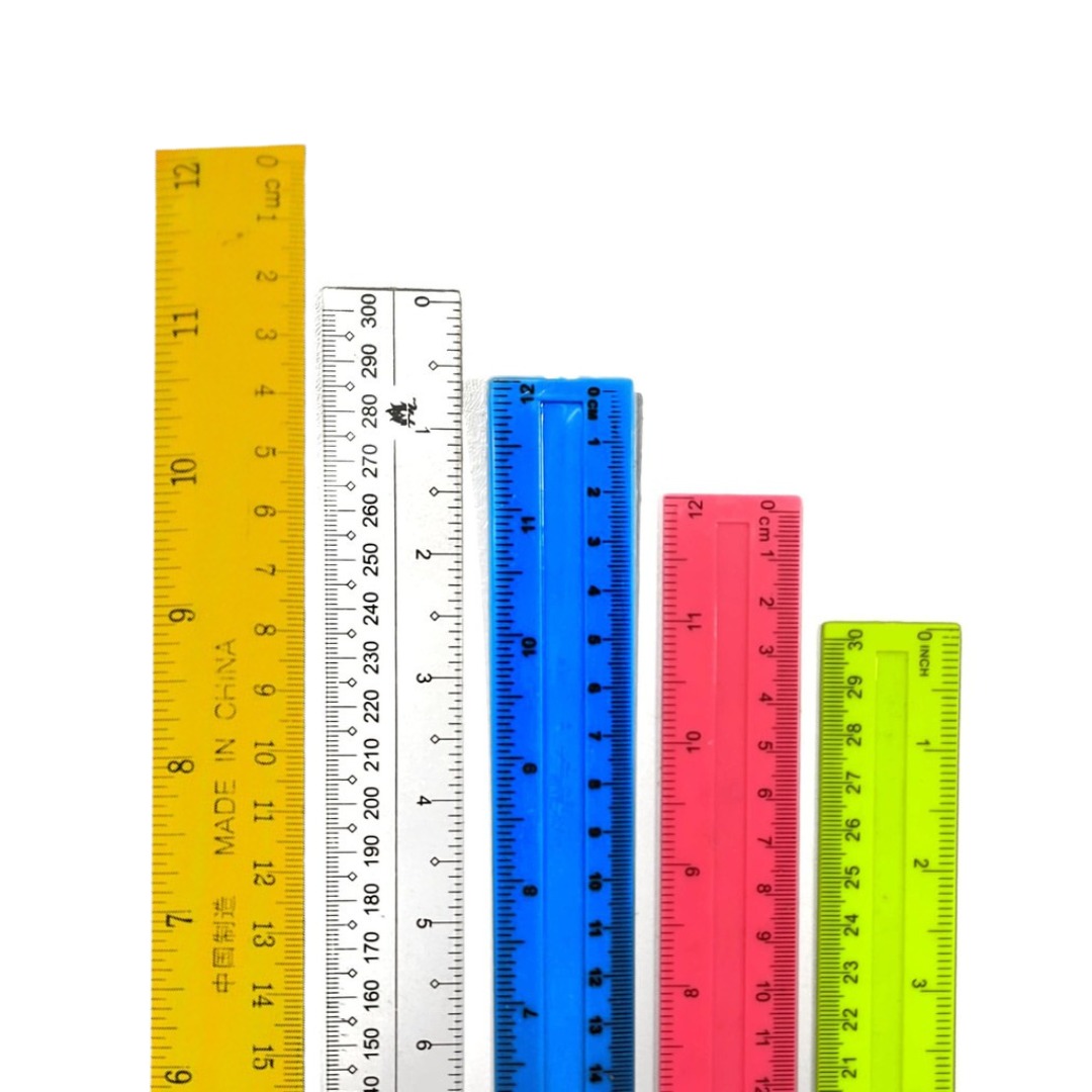12-inch-ruler-soft-hard-clear-neon-wood-measuring-tool-school-supply-on
