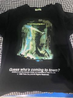 (稀少正品）1998酷斯拉 黑t shirt