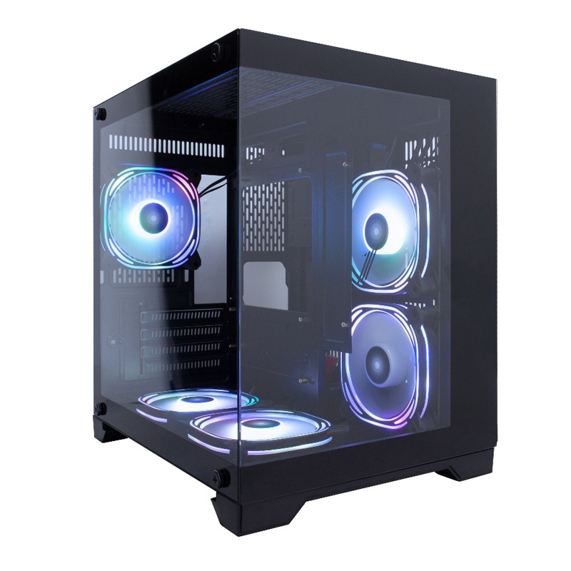 1ST PLAYER MV5-T MEGAVIEW TRANSPARENT COMPUTER CASE BLACK, Computers ...